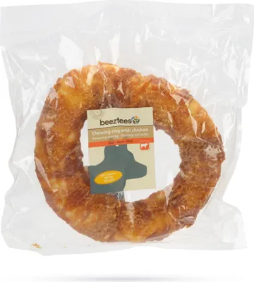 Produktbild von Beeztees Rinderhaut Ring mit Huhn / Sparpaket, Durchmesser: 19 cm