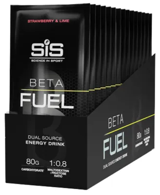 Zdjęcie produktu dla SIS Beta Fuel 80 Powder (15x82g) Truskawka i limonka – Energia i wytrzymałość – Napoje energetyczne