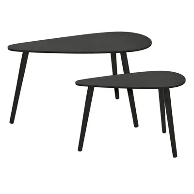 Produktbild von Home & Styling Beistelltisch-Set - 2-teilig - schwarz - MDF-Holz