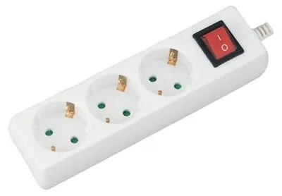 Immagine prodotto di V-TAC VT-1113-2 Multipresa ciabatta 3 posti EU standard 16A cavo 1,5mt interruttore luminoso - sku 8762