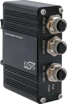Obrázok produktu pre Gigabitový injektor PoE+ 60W DC vstup +12V až +48V (EX-60316)