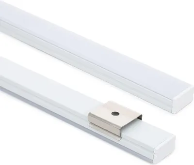 Produktbild von Aluminiumprofil Aufbau 16x9 mit für LED Streifen bis 10 mm Weiß 2 m Weiß transluzent