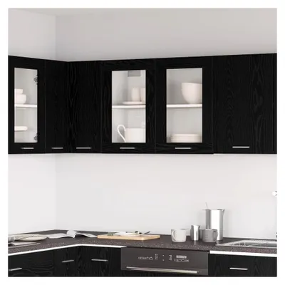 Produktbild von Hängeschrank aus schwarzer Eiche 80x31x60 cm aus Holzwerkstoff