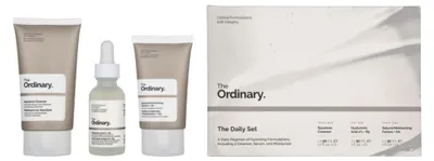 Produktbild von Reinigungsmilch 50ml/Hyaluronsäure 30ml/Natürliche Feuchtigkeitsfaktoren und HA 30ml The Ordinary The Daily Set