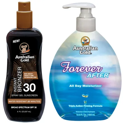 Image de Australian Gold Spray Gel with Bronzer SPF30 + Forever after 400 ml