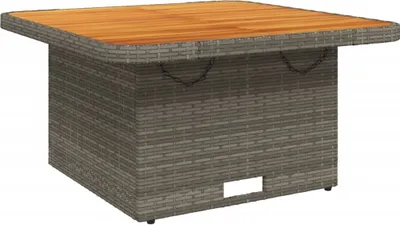 Immagine prodotto di vidaXL Tavolo da giardino grigio 80x80x71 cm in poly rattan e legno di acacia