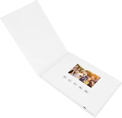 Immagine prodotto di Video biglietto d'auguri con schermo, 720P HD, riproduzione personalizzabile, brochure elettronica, 4 GB di memoria per matrimonio fai da te, Natale