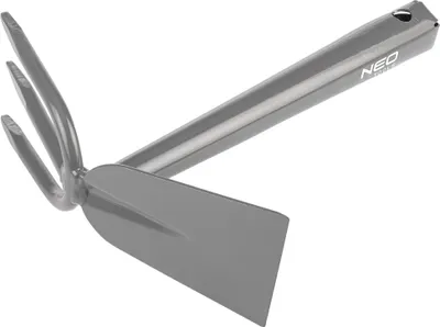 Produktbild von NEO TOOLS Kombihacke, Spitze Zinken, Länge 23,5 cm, Kleinhäckchen: 3-Zinken-Doppelhacke zum Lockern/Lüften und Jäten des Bodens