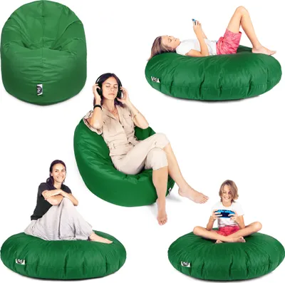 Produktbild von Sit&Joy Sitzsack 2 in 1 Sitzkissen Bodenkissen für Erwachsene & Kinder - Gaming mit Füllung Kissen Sessel BeanBag in 3 Größen und 27 Farben erhältlich mit Reißverschluss (Ø 125cm)