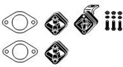 Produktbild von HJS 82 12 2021 Montagesatz Auspuffanlage Abgasanlage für BMW 5 Limousine (E60) 5 Touring (E61)