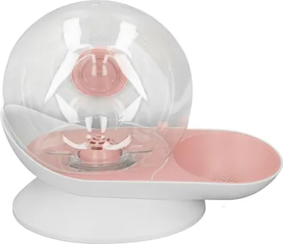 Immagine prodotto di Distributore d'acqua per animali domestici, a forma di lumaca, automatico, trasparente, 2,8 litri, grande capacità, fontanella per cani e gatti, rosa