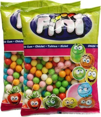 Produktbild von Fini Bubble Gum Balls Kaugummis 1kg (2er Pack)