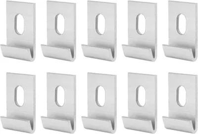 Imagen del producto de Clips de fijación de aluminio, inoxidables, 10 unidades, 3,2 x 1,2 cm, para invernaderos