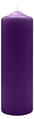 Produktbild von Spitzkopf Stumpen Kerzen Violett 25 x Ø 8 cm, 6 Stück