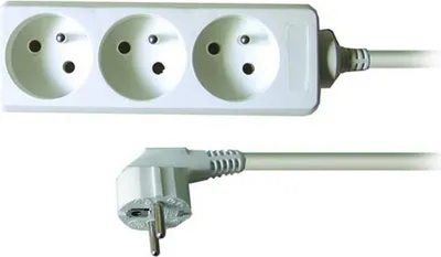 Image de Rallonge Solight à 3 voies, 10m, 3 x 1,5mm2, blanc, rallonges, prise multiple, Basic, Pp-06