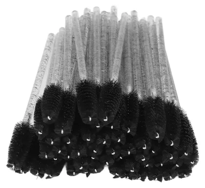 Produktbild von 50 Stück Einweg-Wimpernbürsten Tragbare Mascara-Bürstenstäbe Applikator Make-up-ToolSchwarz