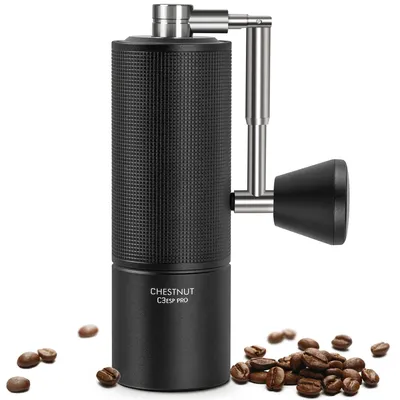 Handkaffeemühle, schwarz, 530 g, 20-25 g, einstellbarer Mahlgrad