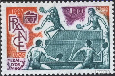 Produktbild von Briefmarken Frankreich 1977 Mi 2060 (kompl.Ausg.) postfrisch Tischtennis