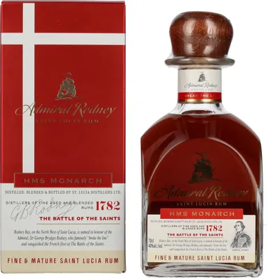 Produktbild von Rum Admiral Rodney St. Lucia Monarch 6 - 9 Jahre 40% vol. 0,7l in Geschenkverpackung