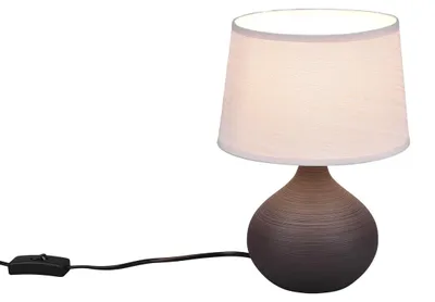 Obrázok produktu pre Stolná lampa, keramika, hnedá, pätica E14, rozmer 20 x 20 x 29 cm