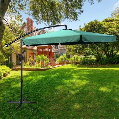 Image de Grand parasol orientable ERYX - vert foncé