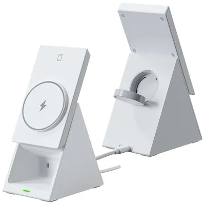 Produktbild von Choetech T600 15W Induktive Ladestation 3In1 - Weiss