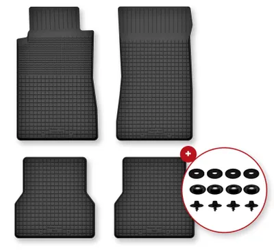 Zdjęcie produktu dla Dywaniki gumowe do Mercedes W207 Coupe 2009- – 4 szt., czarne, dobierane – Wielganizator Semi-Universal