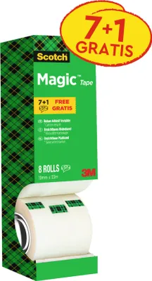 Produktbild von Scotch® Magic™ Unsichtbares Klebeband - Sehr Beständig Invisible Transparent - Vorteilspack 8 Rollen - 19 mm x 33 m