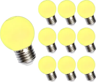 Produktbild von 10er Pack - LED Lampe E27 - G45 1W gelbes Licht