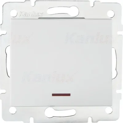 Image de Interrupteur unipolaire LED LOGI blanc Kanlux 25078