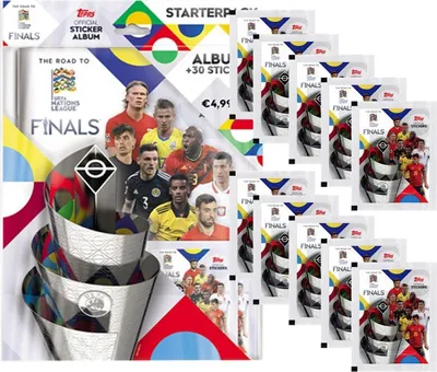 Immagine prodotto di Topps - Road to UEFA Nations League - Sammelsticker - 1 Starterpack + 10 Tüten