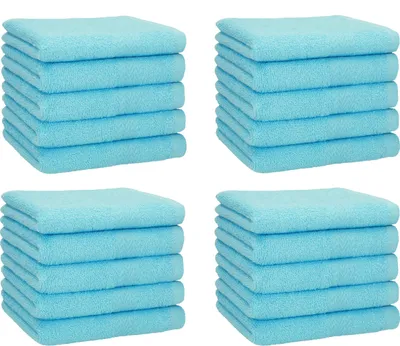 Produktbild von Betz 20 Stück Seiftücher 30x30 cm PREMIUM 100% Baumwolle Set  Farbe: türkis