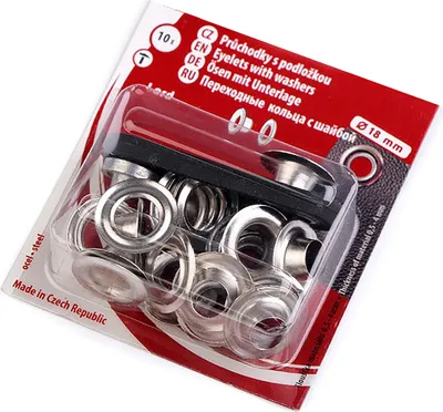 Produktbild von Metallösen m. Ösenwerkzeug verschiedene Größen / Mengen f. Taschen Stoff Leder , Farbe:silber, Größe:10St. | Ø8mm | Ø18mm
