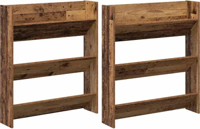 Produktbild von Schuhschrank 2 pcs Altholz 84 x 18 x 90 cm Holzwerkstoff