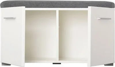 Immagine prodotto di Dmora Mobile da Ingresso Cannole 79x35x45h cm Bianco, un Ripiano 2 Ante