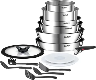 Produktbild von Tefal Ingenio Emotion - Topfset - 15-teilig - Induktionsgeeignet - Stapelbar - Abnehmbarer Griff