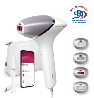 Produktbild von Philips Lumea Prestige Lumea IPL 8000 Series BRI949/00 IPL Haarentfernungsgerät mit SenseIQ, Lichtimpulstechnologie (IPL), Pink, Weiß, Bikini, Brust, Innere Oberarme, Äußere Oberarme, 4 cm², Kinn, Jaw line, Oberlippe, 2 cm²