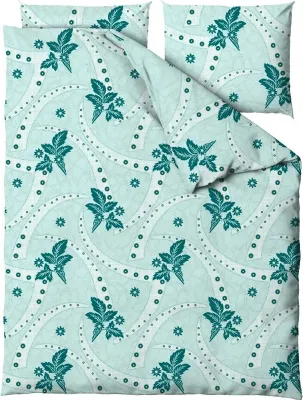 Produktbild von Bettwäsche, Baumwollsatin, hohe Qualität 200x220 Laguna Minze, Blätter