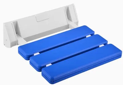 Produktbild von Klappbarer Duschhocker mit Wandmontage, Blau