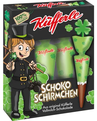 Produktbild von Küfferle Schokoschirmchen Glücksbringer 4er