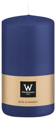 Produktbild von Wiedemann Stumpenkerze - dunkelblau - 12 x 6 cm - 33 Stunden