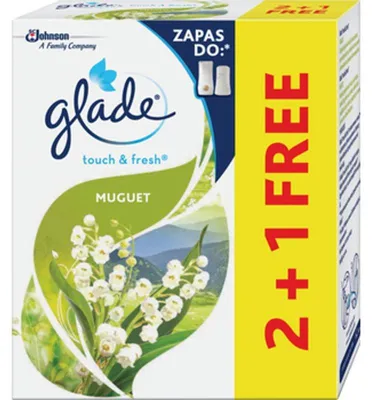 Obrázok produktu pre Osviežovač vzduchu Glade TOUCH&FRESH fresh muget, balenie 2+1, 3x10 ml