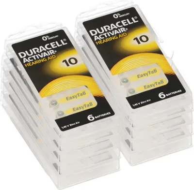 Produktbild von Duracell Batterien für Hörgeräte, Typ 10, PR70, ZL4, 60 Stück