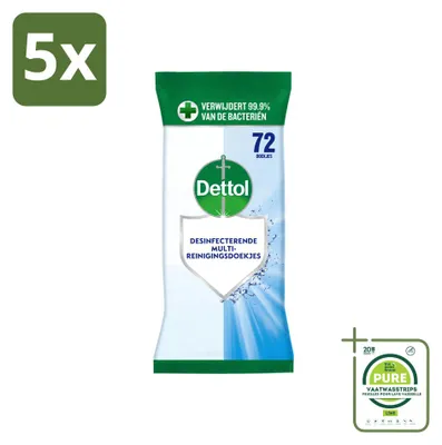 Produktbild von 5 x Dettol Reinigungstücher Cleanser ohne Bleichmittel - Großpackung - 5 Stücke
