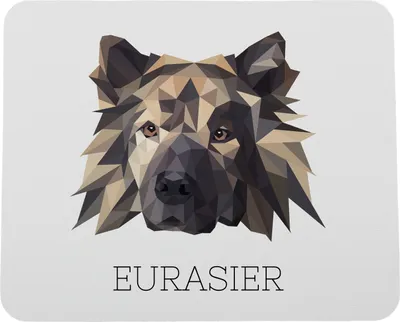 Immagine prodotto di Eurasier - tappetino per mouse geometrico con immagine e scritta di Art-Dog