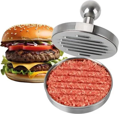 Produktbild von Famanu Hamburgerpresse aus Edelstahl - robuste Pattie-Maker