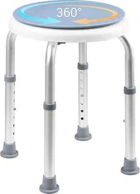 Obrázok produktu pre Sprchová stolička 360° otočná, 36-52 cm, protišmyková, 136 kg, do kúpeľne