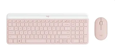 Produktbild von Logitech Slim Wireless Combo MK470 - Tastatur-und-Maus-Set - kabellos - 2.4 GHz - QWERTY - US International - rosé