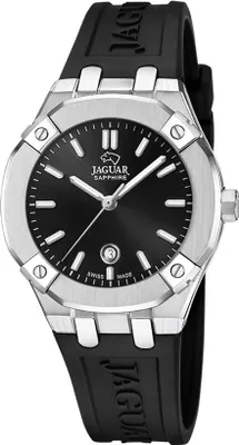 Produktbild von Jaguar J1017/2 DIPLOMATIC Uhr Damenuhr Silikon Datum schwarz