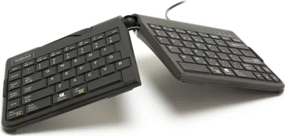 Zdjęcie produktu dla BakkerElkhuizen Goldtouch Travel Go2 Wired, Mini, Przewodowa, USB, Przełącznik nożycowy, QWERTZ, Czarny